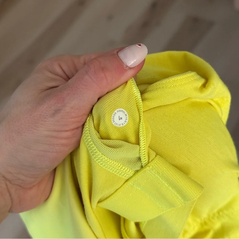 Lululemon Wunder Train Tank Top Electric Lemon neon highlighter sports bra crop